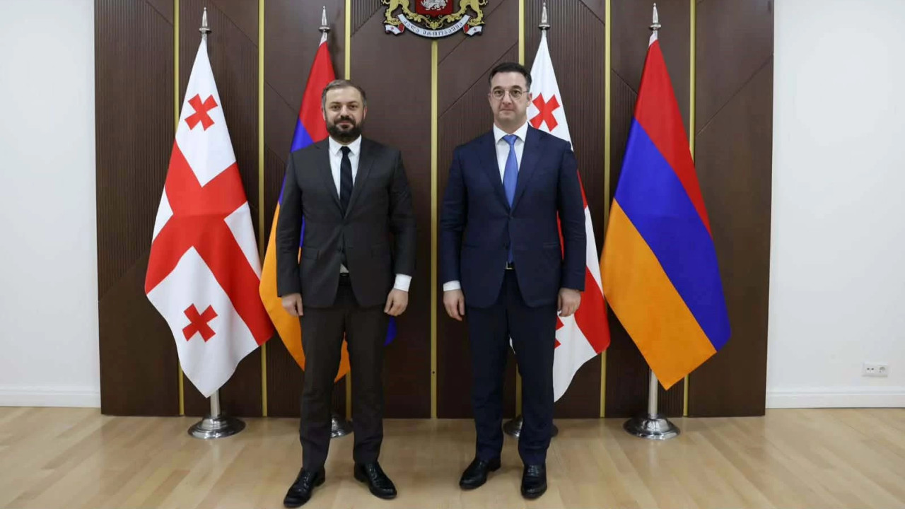 დავით სონღულაშვილი სომხეთის ეკონომიკის მინისტრ გევორგ პაპოიანს და სამთავრობო დელეგაციის წევრებს შეხვდა