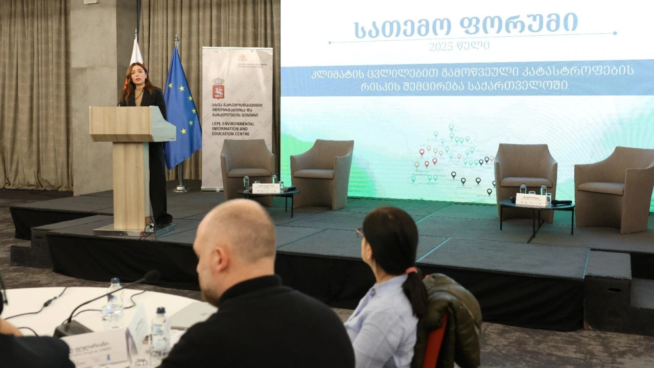 ნინო თანდილაშვილმა სათემო ფორუმს "კლიმატის ცვლილებით გამოწვეული კატასტროფების რისკის შემცირება საქართველოში" დაესწრო